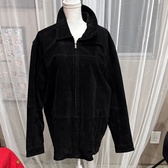 Men's Classic leather Black Zip-Up Jacket - Picture 1 of 5